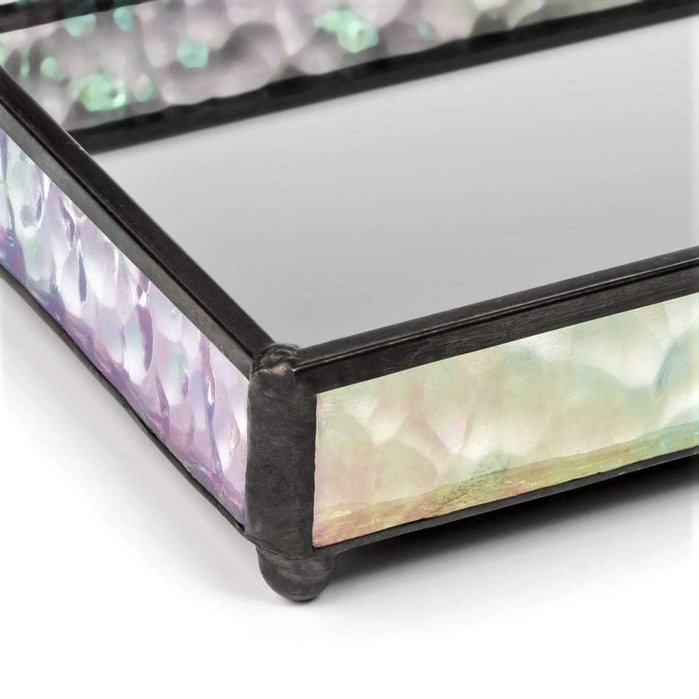 Mirrored Glass Tray for Makeup & Jewelry - Bathroom Vanity Organizer - Home Decor Gift for Women