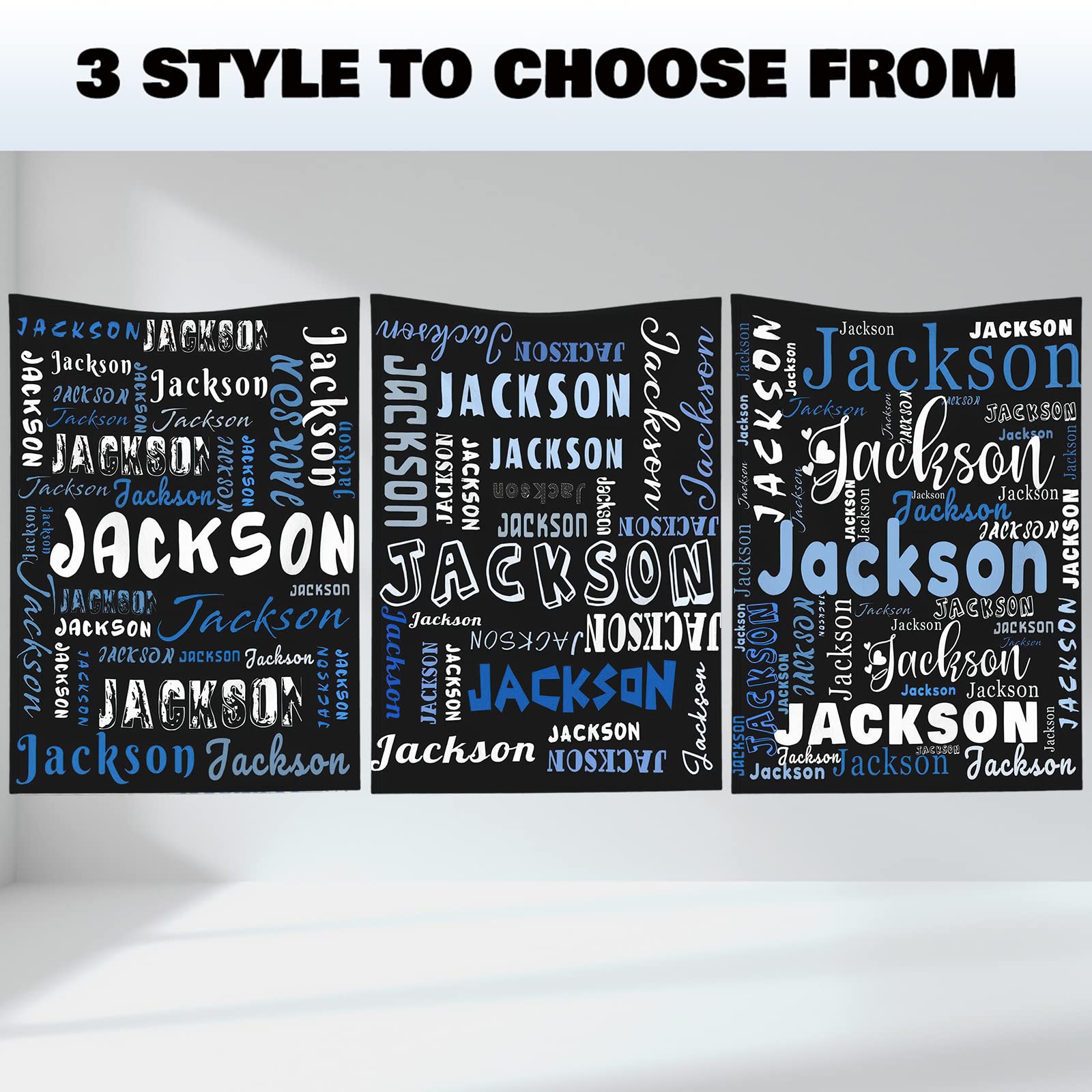 Personalized Name Blanket for Kids, Baby & Adults - Custom Fleece Blanket with Name - Perfect Gift for Christmas, Birthday, Baby Shower - Cozy & Warm for Nursery, Bedroom, Travel & Cuddling