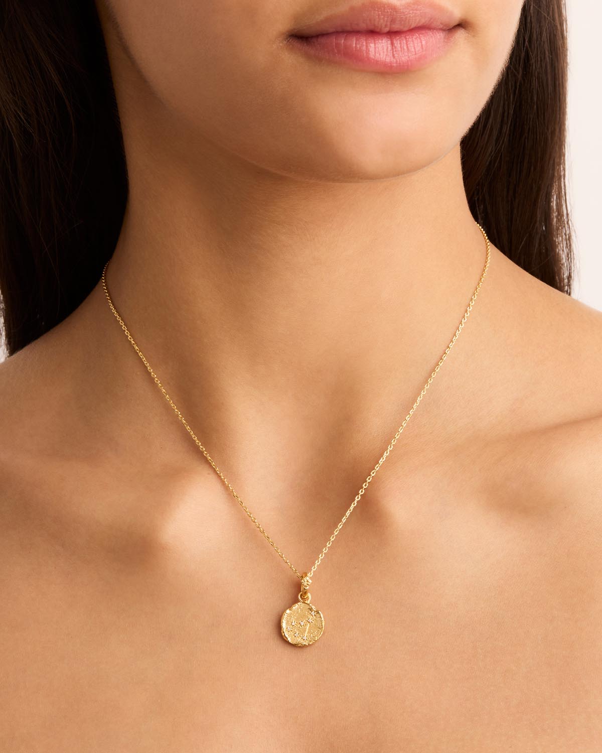 18K Gold Vermeil Cosmic Love Zodiac Pendant Necklace - Capricorn Horoscope Jewelry for Women, Perfect Gift for Birthday & Anniversary | Elegant Everyday Wear & Special Occasions