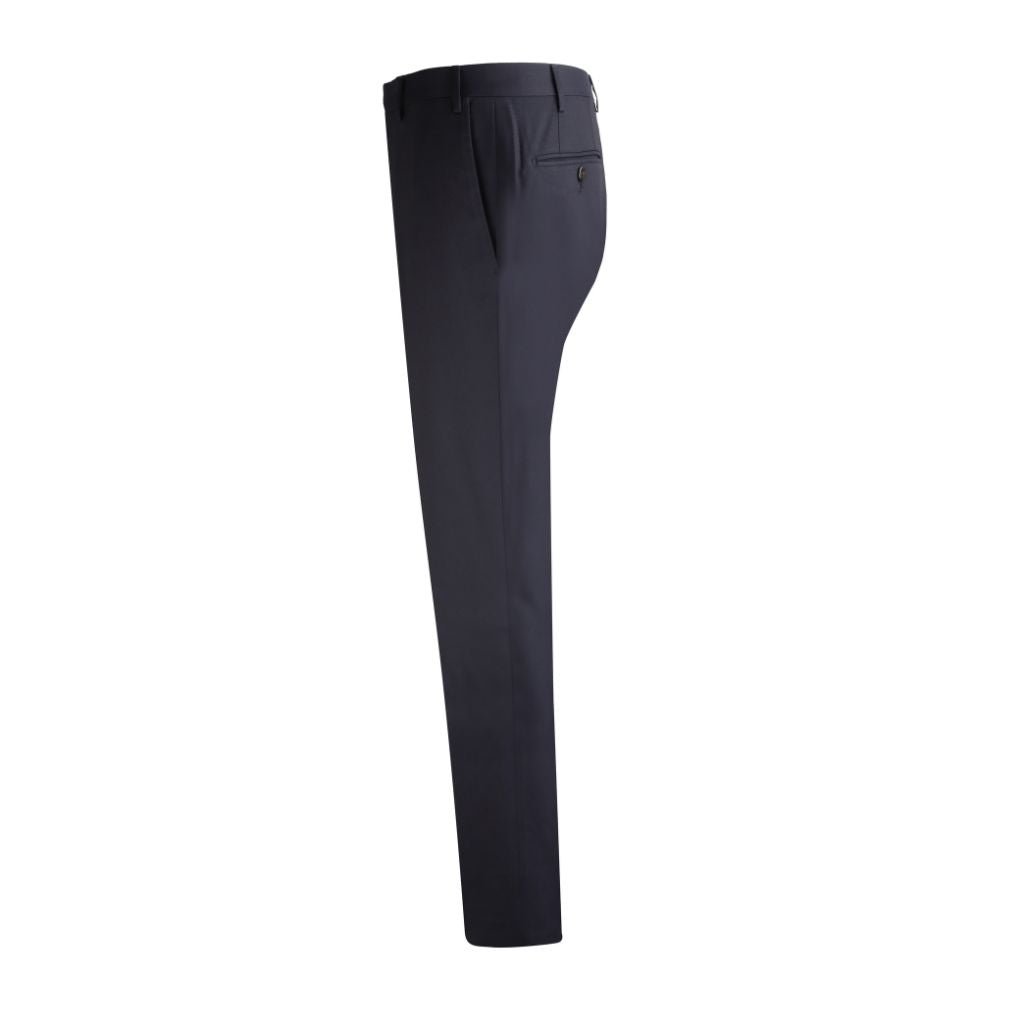 Corneliani Men's Techno Wool Stretch Dress Pants - Navy Blue Slim Fit Business Trousers for Office & Formal Occasions