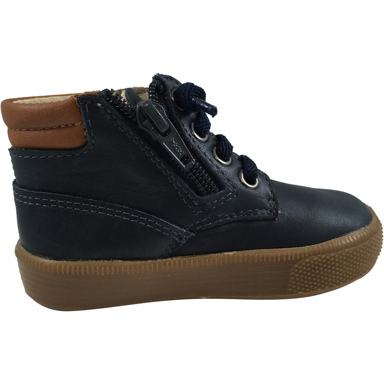 Old Soles Boys Girls Rover Navy High Top Lace Up Sneakers - Comfortable Kids Shoes for School, Play & Everyday Wear