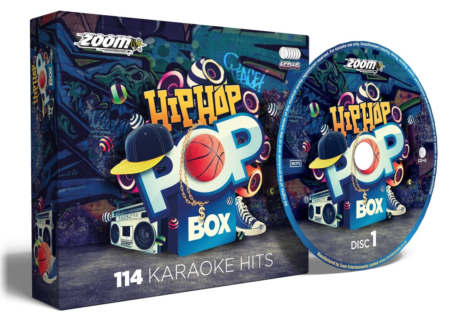 Zoom Hip Hop & Rap Pop Box Party Pack G 114 Songs with Explicit Lyrics - Perfect for Parties, Clubs, and Music Enthusiasts