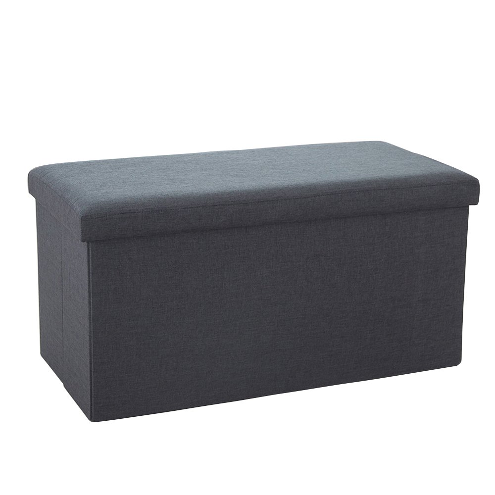 Multifunctional Rectangular Shoe Bench & Storage Stool - Foldable Footrest Ottoman for Entryway, Living Room & Bedroom - 30x15x15 Inches (H Color) - Perfect for Shoe Storage, Toy Organization & Extra Seating