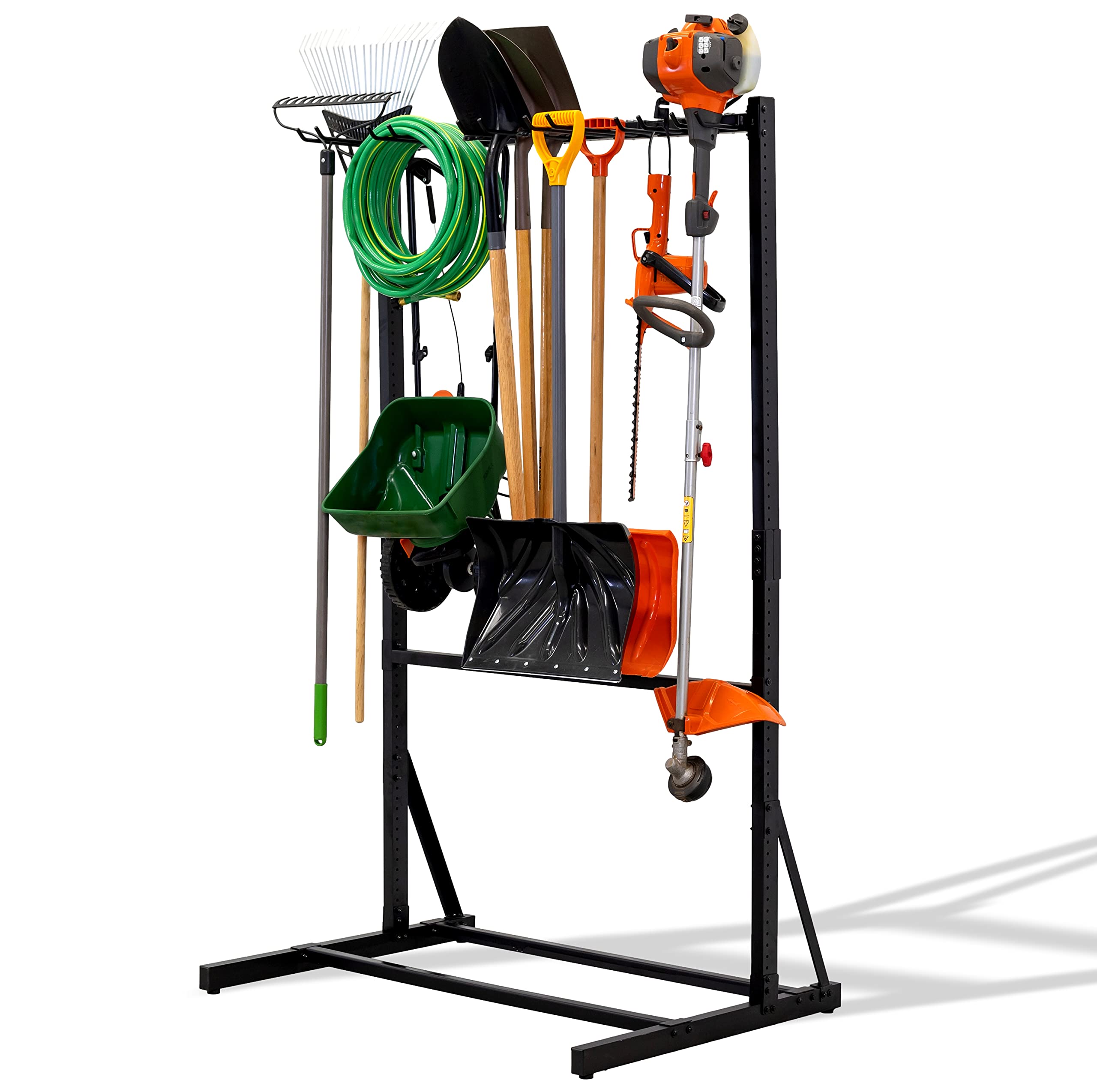 StoreYourBoard Freestanding Tool Storage Rack - Heavy Duty Garage Floor Stand, Adjustable Garden Tool Organizer with Industrial Steel Construction | Perfect for Garage, Shed & Workshop Organization
