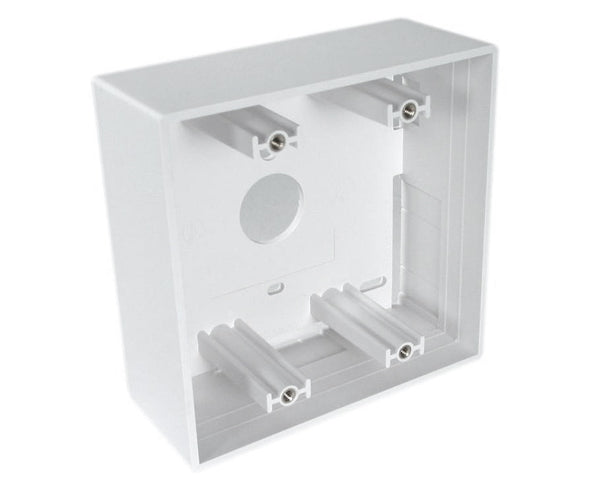 2-Gang Electrical Wall Plate Mounting Box - Heavy Duty Metal Junction Box for Outlets & Switches - Ideal for Home, Office & Commercial Wiring Projects