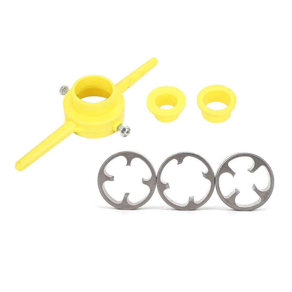 PVC Threading Tool Kit - 3-Piece Thread Mold Set with Plastic Pipe Die for Manual Plumbing & Pipe Fitting | DIY Home Repair, Water Pipe Installation, HVAC Maintenance