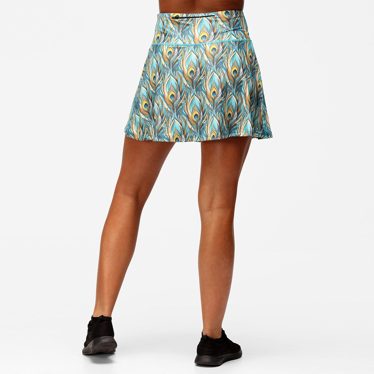 Stylish Peacock Print Skort for Women - Perfect for Casual Outings, Summer Vacations & Beach Wear
