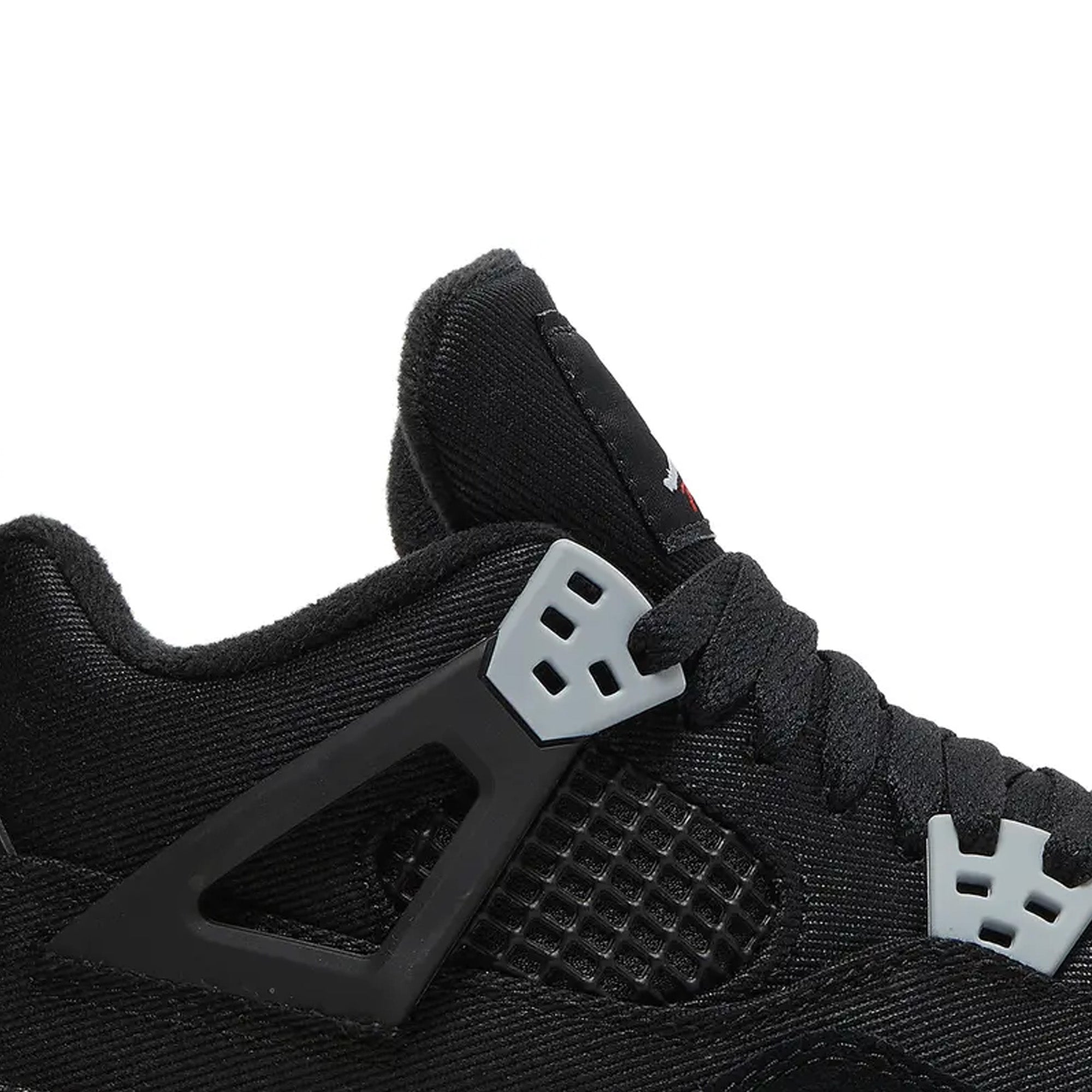 Air Jordan 4 'Black Canvas' GS Sneakers (2022) - Retro Basketball Shoes for Women & Girls - Perfect for Streetwear, Gym & Casual Outfits