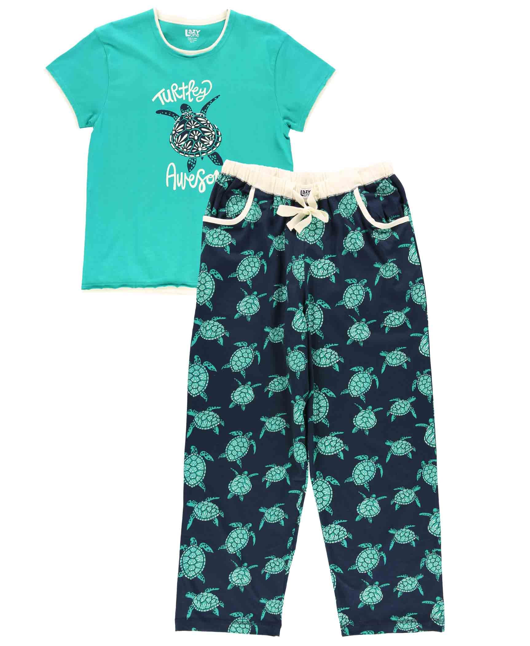 Lazy One Women's Pajama Set - Soft Short Sleeve Sleepwear with Cute Prints, Comfortable Relaxed Fit for Lounge, Sleep & Vacation
