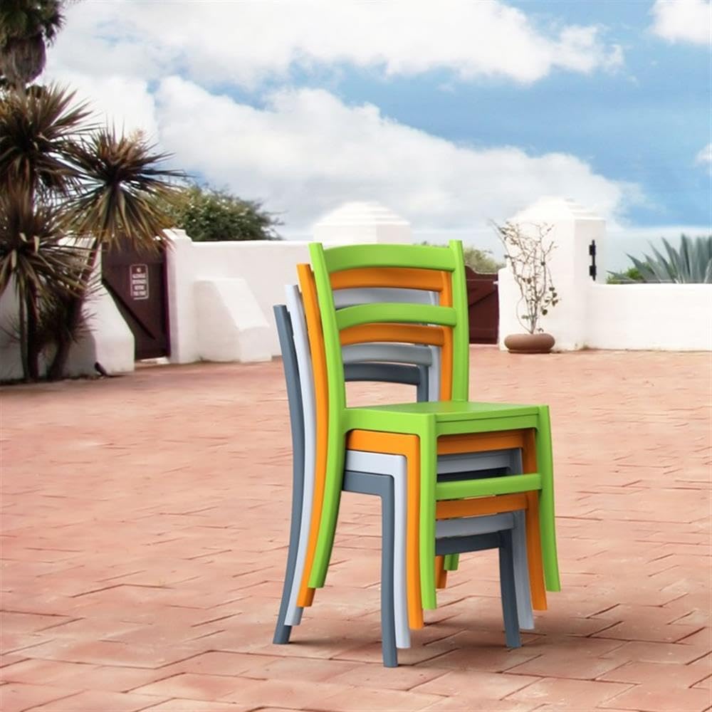 Tiffany Light Blue Patio Dining Chairs Set of 2 - Outdoor Garden Furniture for Poolside, Backyard, and Terrace Relaxation