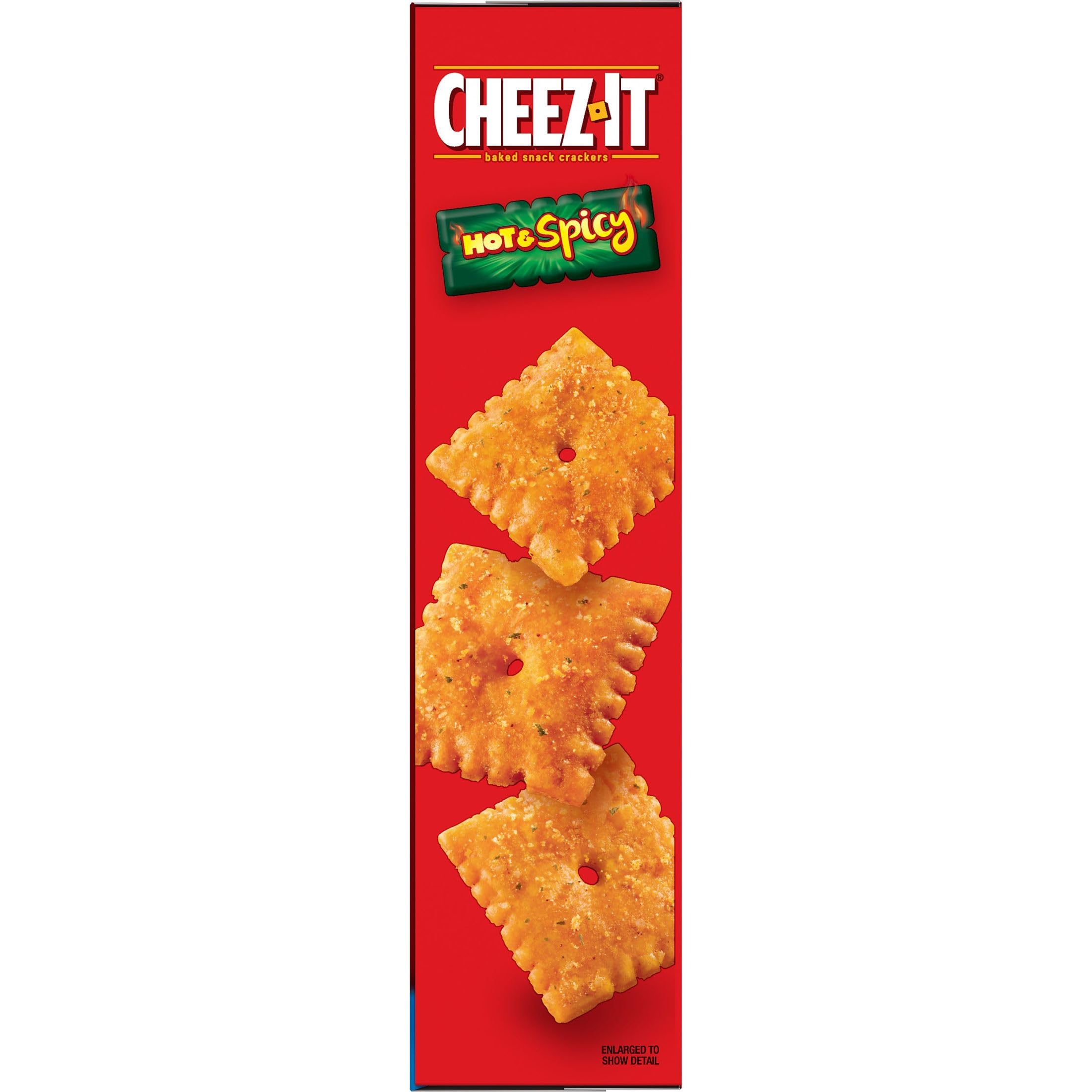 Cheez-It Hot & Spicy Baked Cheese Crackers - 5.25lb Bulk Case (12 Boxes) | Crunchy Office Snacks, Kids Lunchbox Treats & Party Finger Food