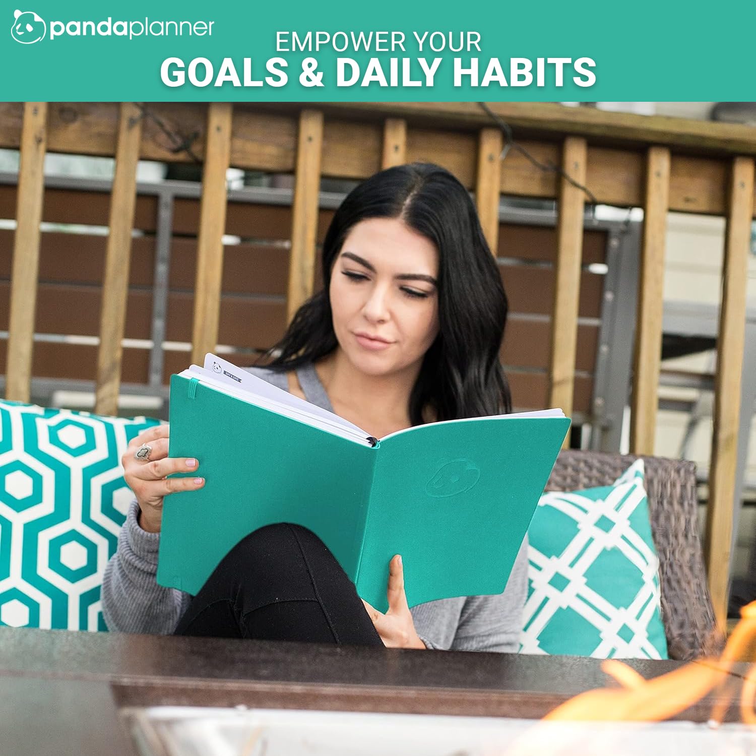 Panda Planner 2025 Undated Weekly Planner - 8” x 11” Productivity Notebook with Habit Tracker & To-Do Lists | 53 Weeks of Daily, Weekly & Monthly Planning | Perfect for Students, Professionals & Home Organization (Turquoise)