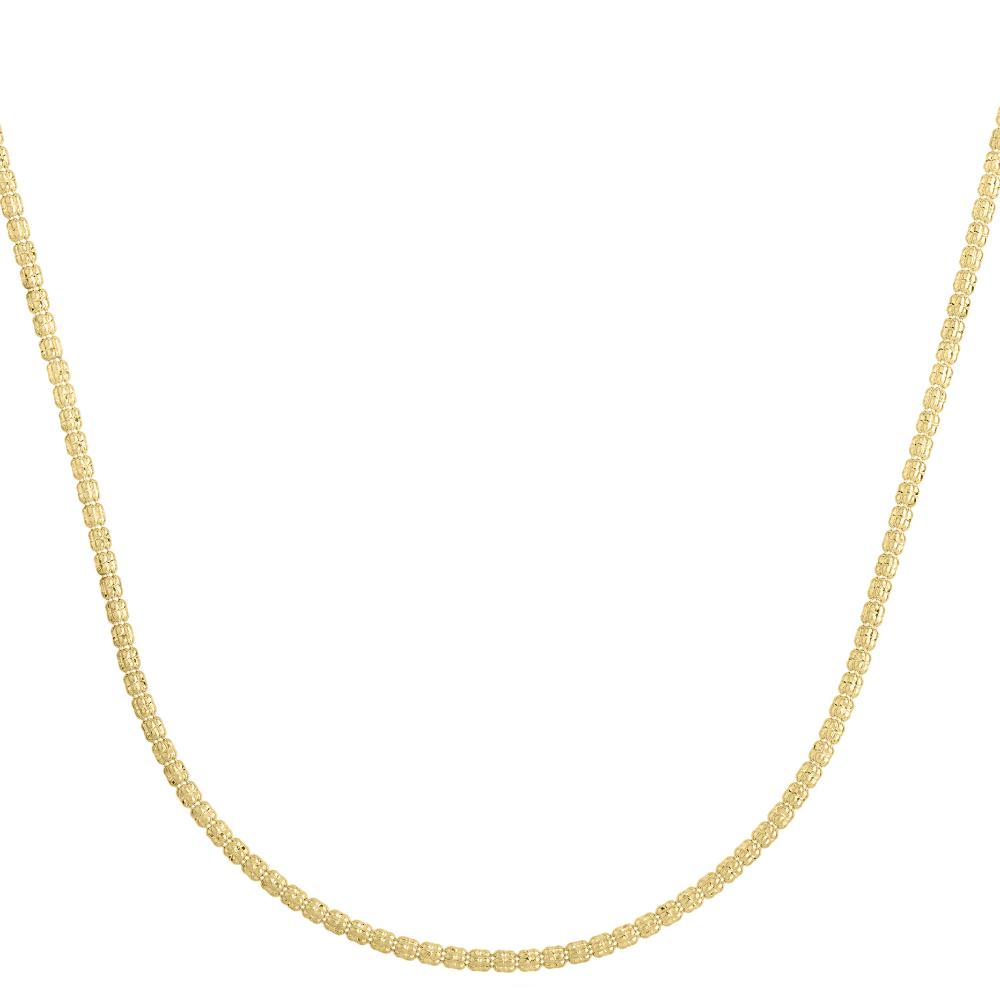 14K Gold 2.74mm Fancy Ice Chain Necklace for Women - Elegant Layering Piece for Everyday Wear & Special Occasions