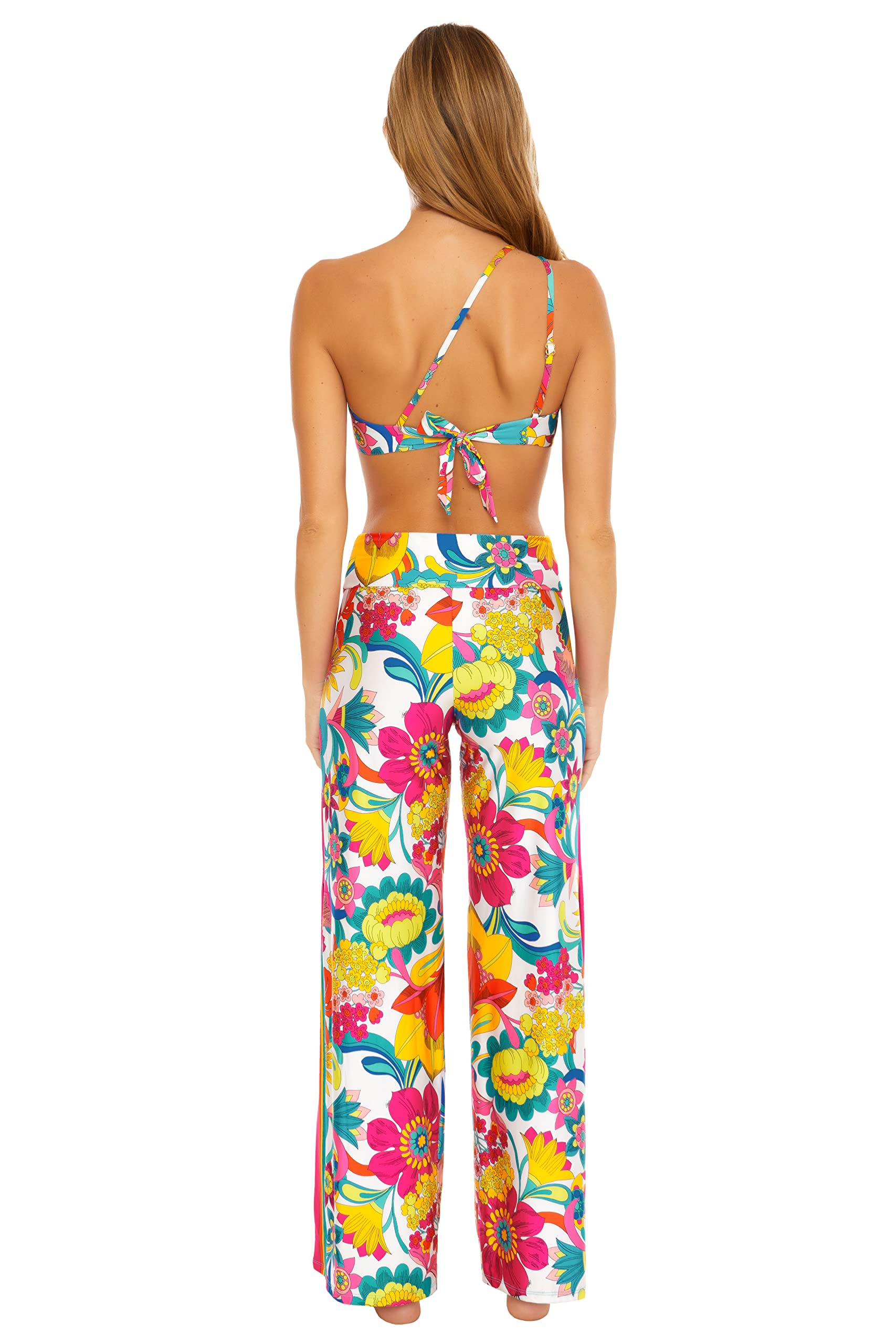 Trina Turk Women's Standard Fontaine Beach Pants - Stylish Bathing Suit Cover Up for Poolside & Vacation | Lightweight Swimwear Cover-Up with UPF Protection