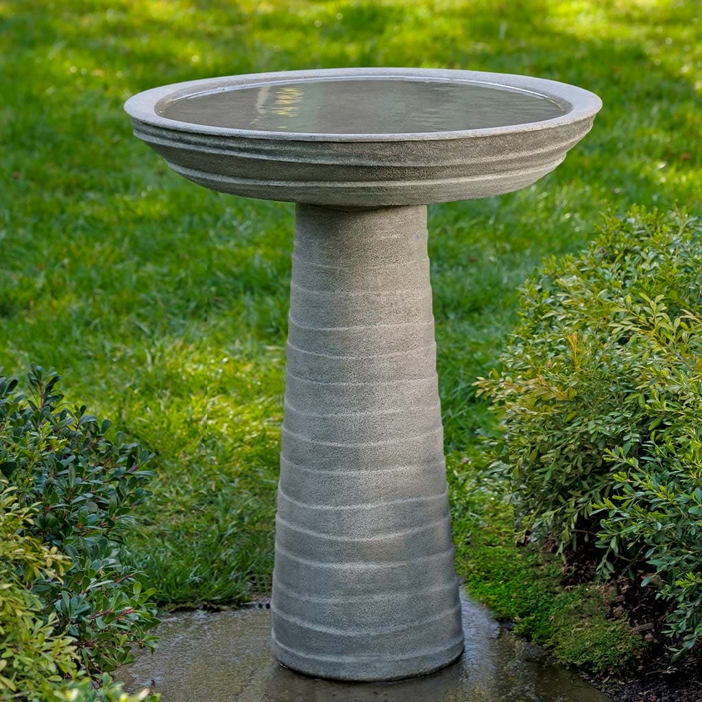 Campania International Ipanema Birdbath - Elegant Outdoor Garden Decor for Birds - Perfect for Patio, Yard, and Garden Landscaping