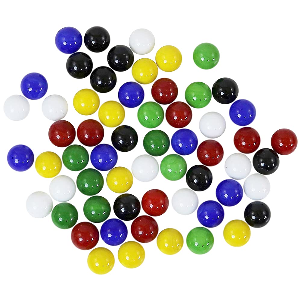 Megafun Chinese Checkers Replacement Marbles - 30pc Colorful Glass Game Pieces for Board Games, Family Game Night & Kids Activities