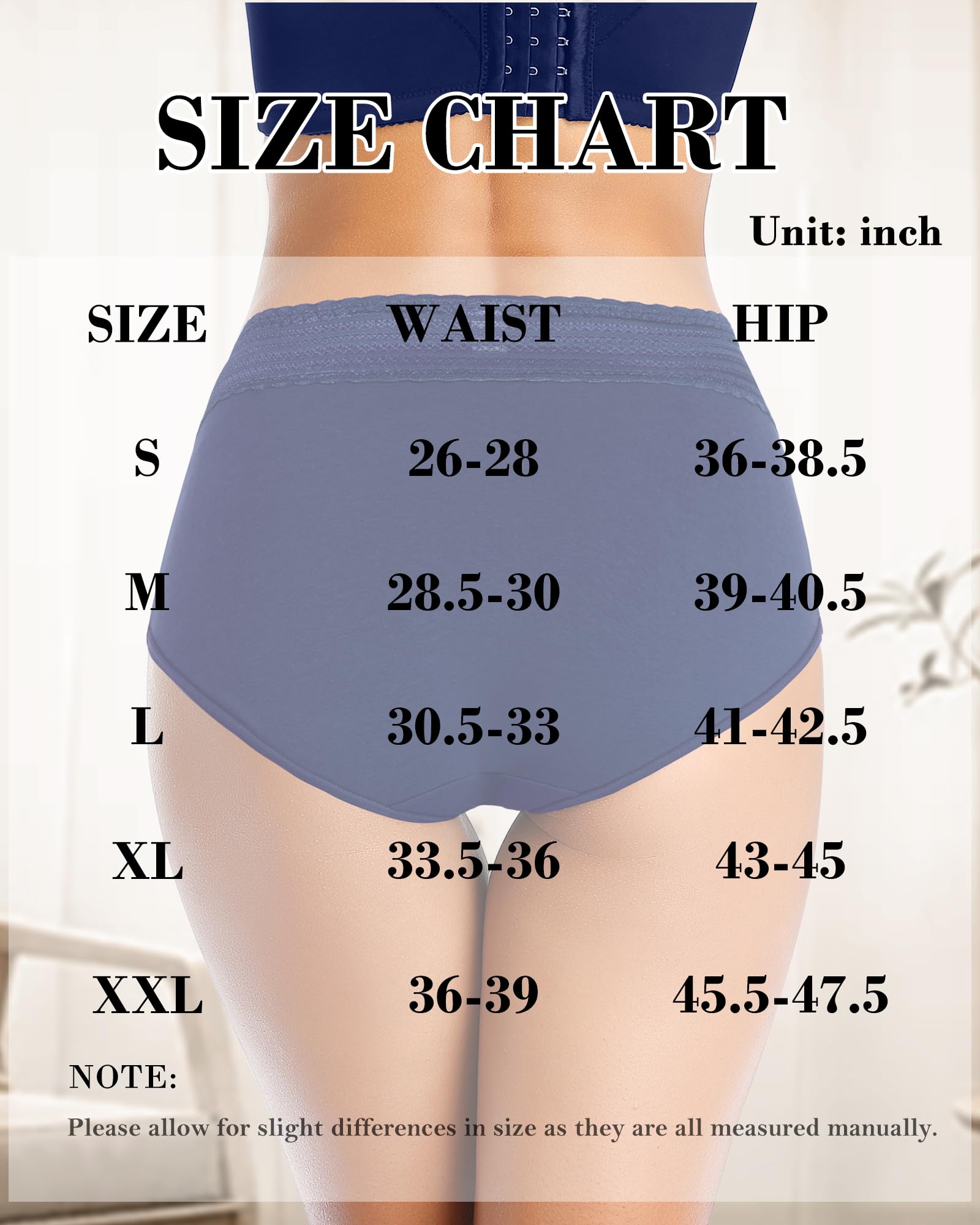 K-CHEONY Women's Cotton Underwear - Soft Lace Bikini Briefs, Comfortable Hipster Panties for Ladies | Perfect for Everyday Wear & Special Occasions