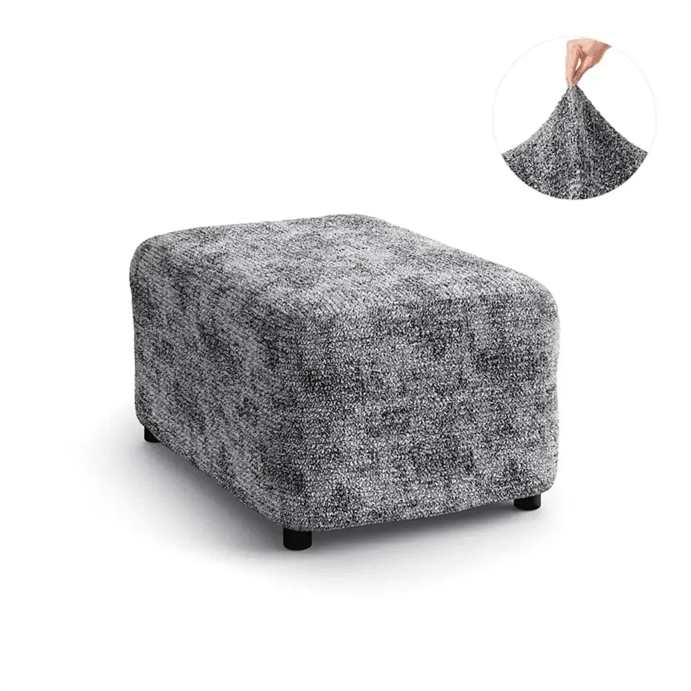 Medium Ottoman Slipcover - Microfiber Printed Collection - Perfect for Living Room, Bedroom & Home Decor