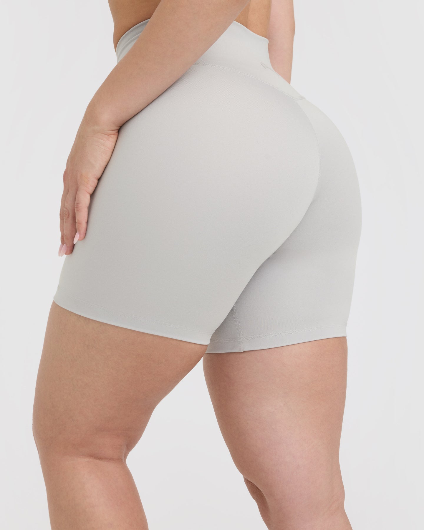 Timeless High Waisted Shorts for Women - Light Grey | Comfortable Summer Shorts for Casual Wear, Beach, and Travel