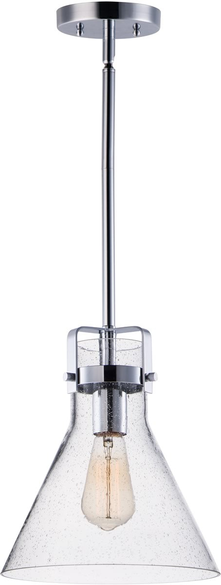 10W Seafarer 1 Light Pendant Light Fixture in Polished Chrome - Perfect for Kitchen Island, Dining Room or Bedroom Lighting