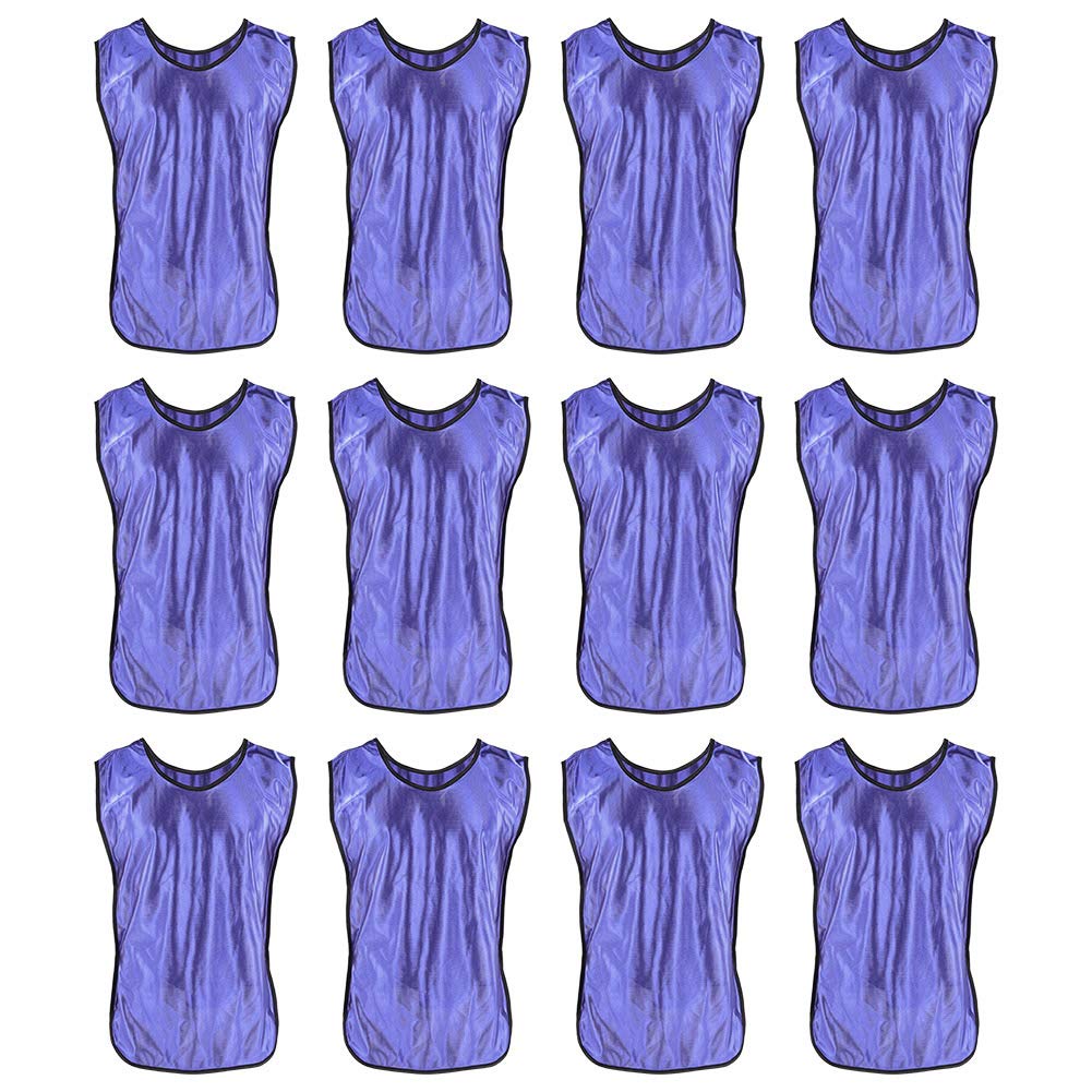 12PCS Adult Training Vests - Soccer Bibs for Team Practice, Football, Basketball & Fitness - One Size Fits All - Perfect for Sports Drills, Gym Workouts & Outdoor Activities