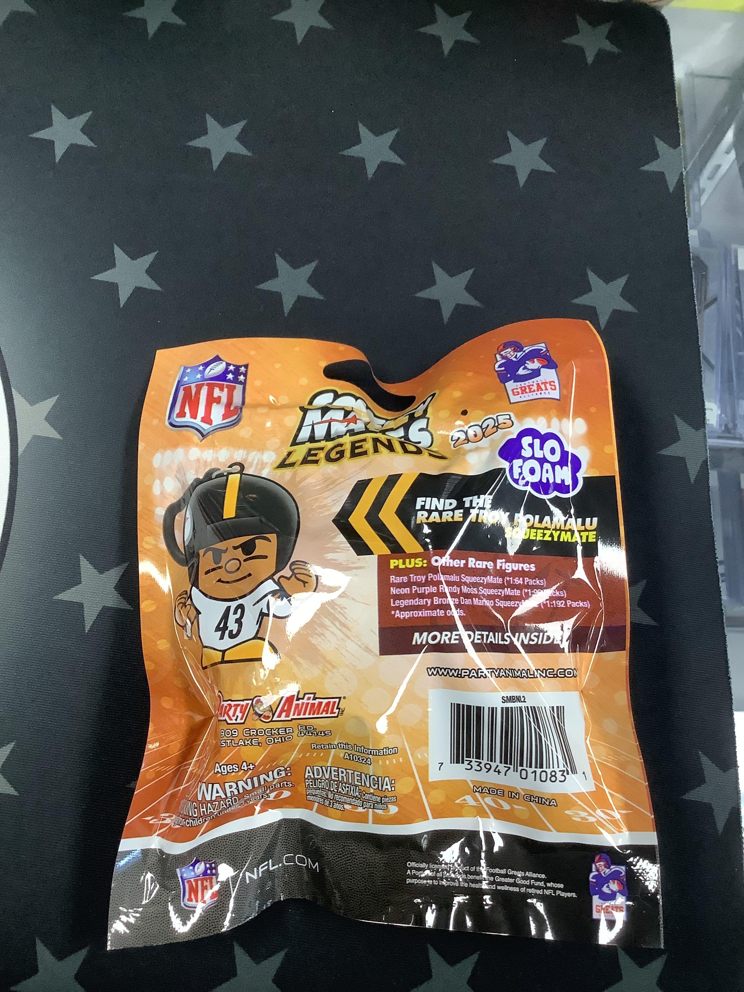 2025 Squeezymates NFL Legends Blind Bag Mystery Collectible - Official Licensed NFL Team Players Figures for Kids & Adults - Perfect for Gifts, Parties & Sports Fans Collection