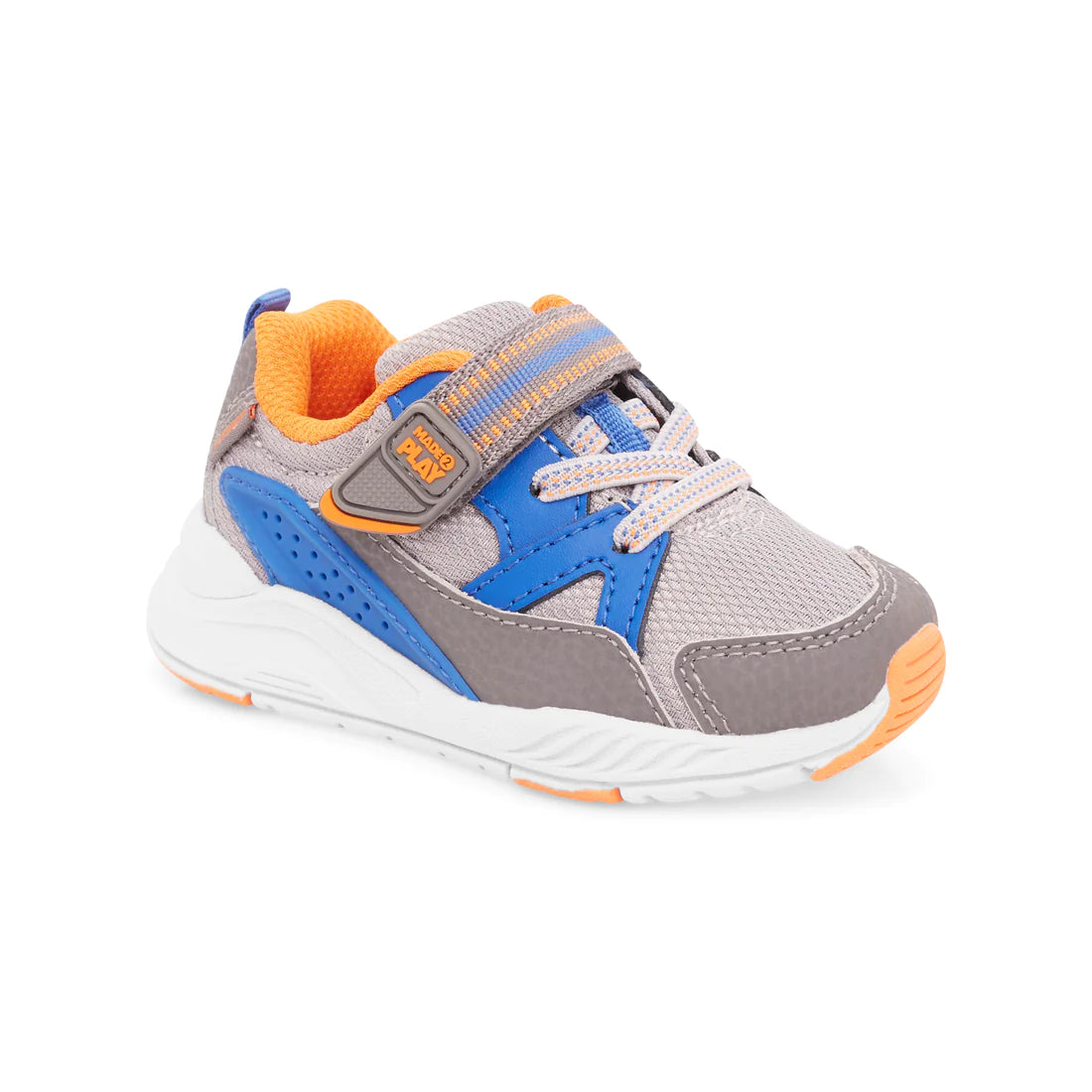 Stride Rite Grey Multi made2play Journey 2 Kids' Sneakers - Comfortable & Durable Toddler Shoes for Walking, Running & Playtime