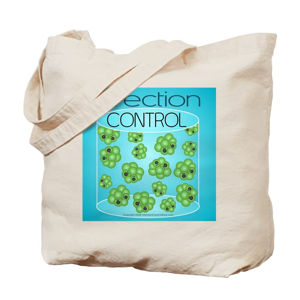 Infection Control Tote Bag - Natural Canvas Reusable Shopping Bag for Groceries, Work & Travel | Eco-Friendly & Washable
