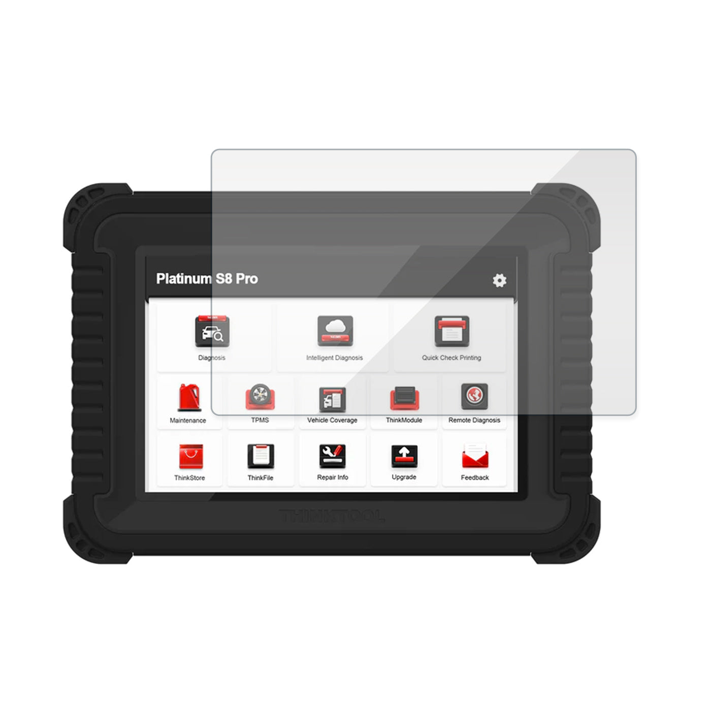 8 Inch Screen Protector for Thinkcar PLATINUM S8 & S8 PRO Vehicle Diagnostic Scanner - HD Clear, Anti-Scratch, Bubble-Free (1 Pack) - Perfect for Auto Repair Shops & DIY Car Diagnostics