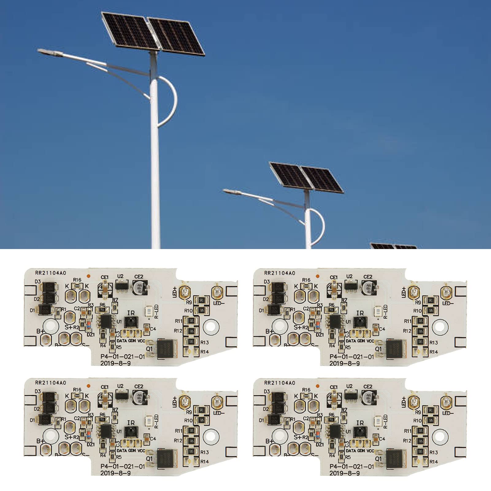 4PCS Solar Charge Controller Module - Compact & Stable DIY Solar Light Controller for Street Lights, Garden Lights, and Outdoor Lighting Projects