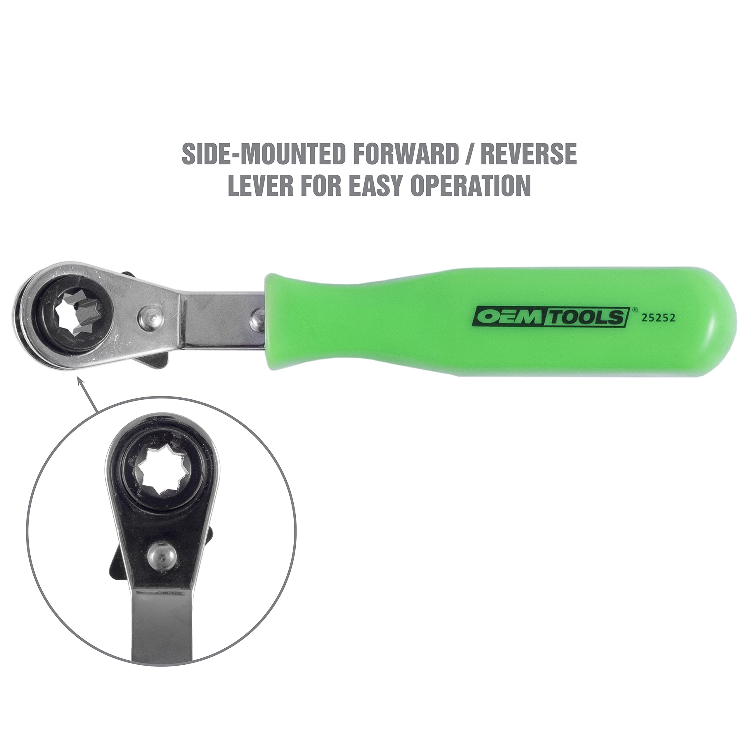 OEMTOOLS 25252 Automatic Slack Adjuster Tool & Wrench - Professional Brake Adjustment Kit for Semi Trucks & Trailers - Heavy Duty Air Brake Maintenance Tool for Truck Repair & Fleet Service
