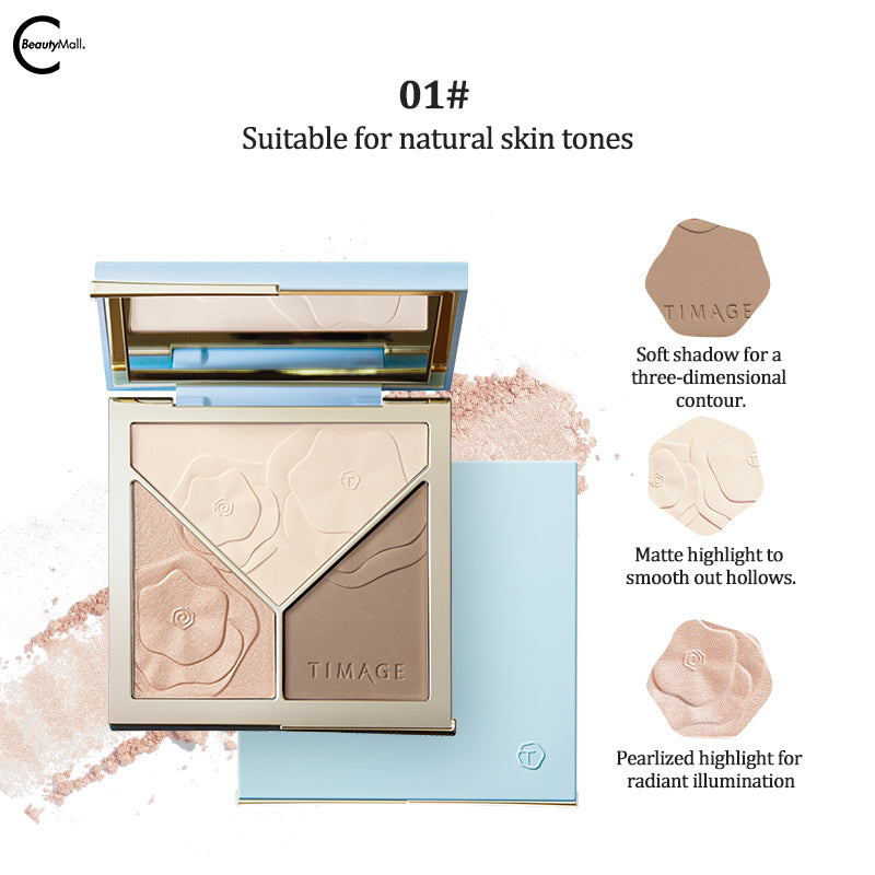 TIMAGE 3 Color Cream Contour Concealer Palette - Face Makeup Kit for Highlighting & Contouring - Perfect for Everyday Use, Photo Shoots & Special Occasions