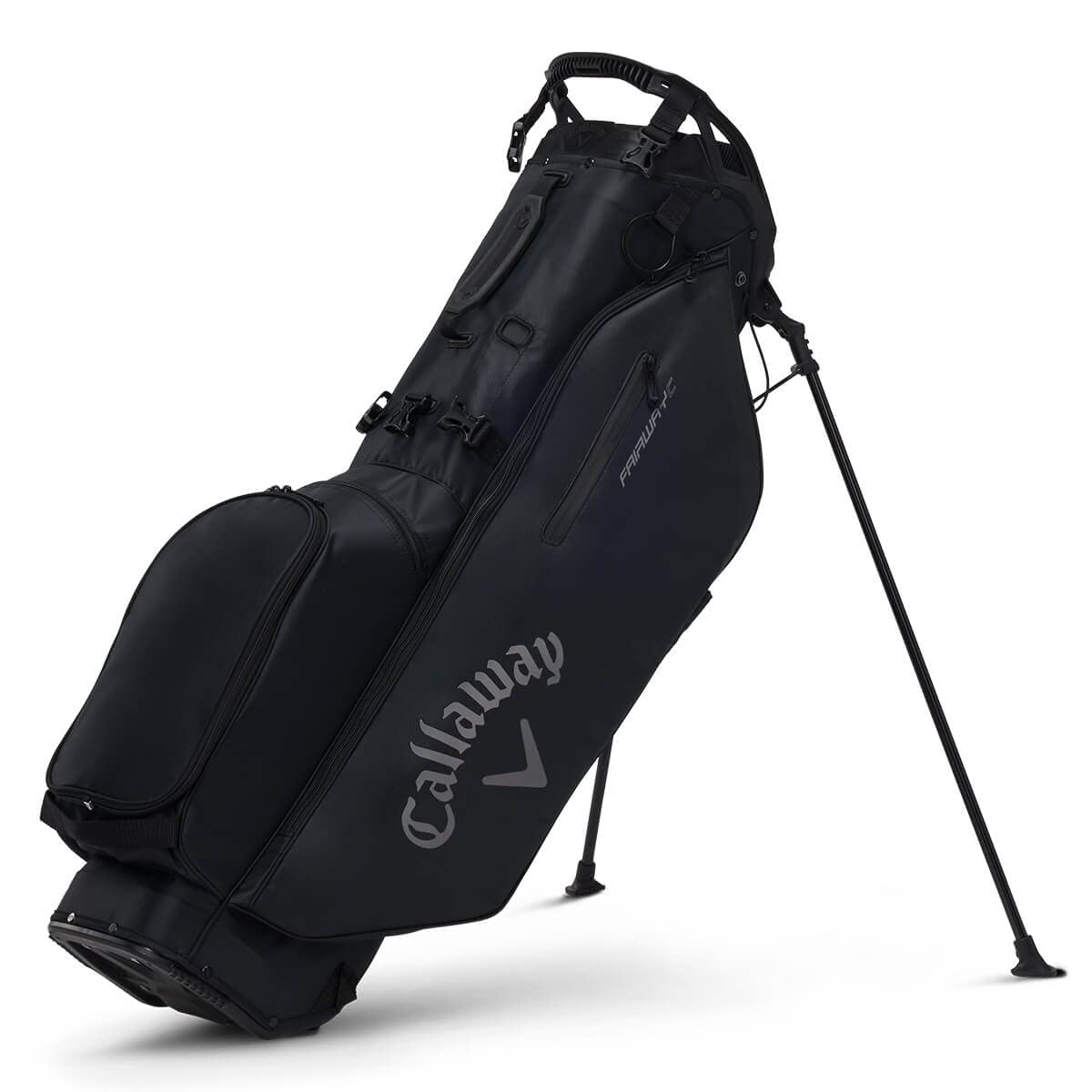 Callaway Golf Fairway C Stand Bag - Lightweight Golf Bag with 5-Way Divider, Dual Straps & Multiple Pockets (Black) - Perfect for Golfers & Course Play