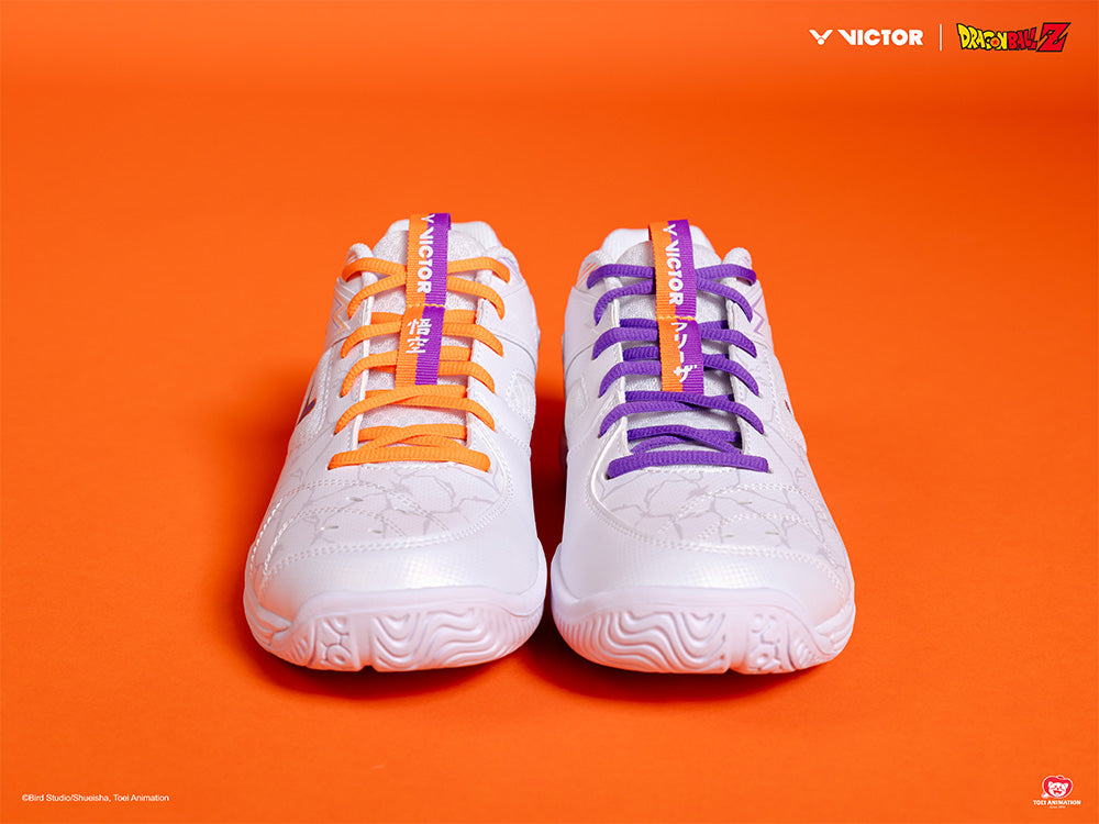 Victor x Dragon Ball Z VG DBZ L Unisex Indoor Court Shoes for Basketball & Volleyball - Lightweight Ivory White Anime Sneakers for Fans & Collectors