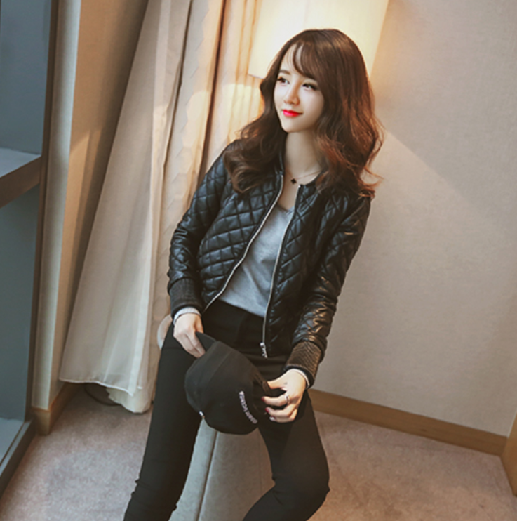 Women's Slim Fit Short Winter Jacket with Zipper - Plus Size Outerwear for Casual Wear & Cold Weather Fashion