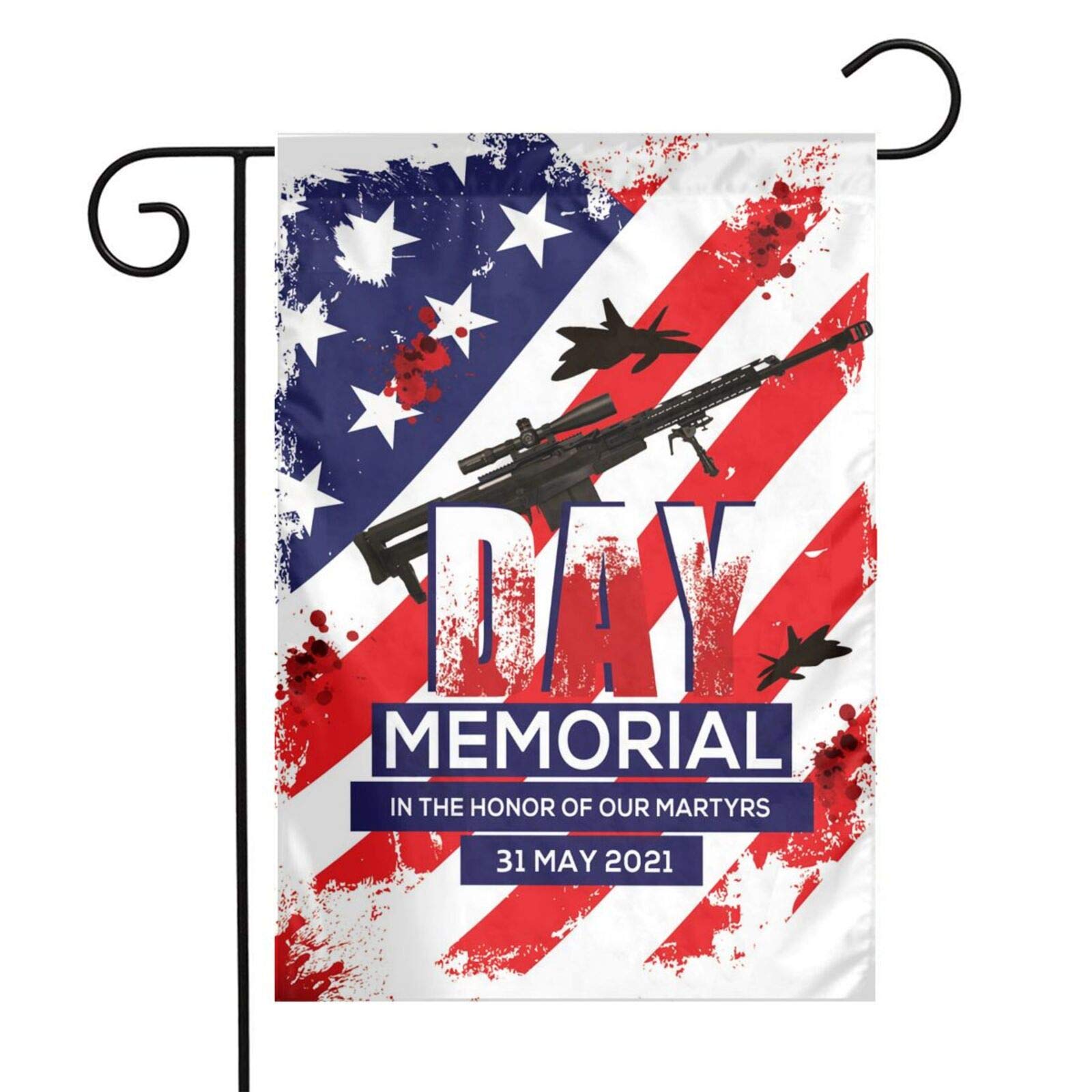 Kennedy American Flag - 12x18 Inch Double Sided Memorial Day & Independence Day Garden Flag - Patriotic Outdoor Decor for Yard, Lawn, Farmhouse, Porch (Perfect for Memorial Day Celebrations, 4th of July Parties & Year-Round Patriotic Display)