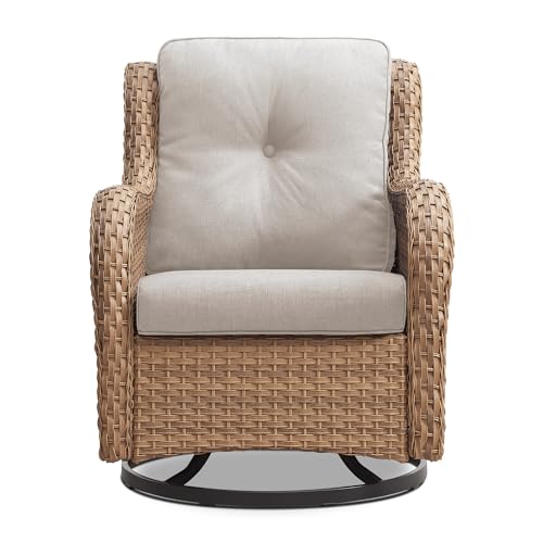 Yellow Wicker / Beige Cushion
