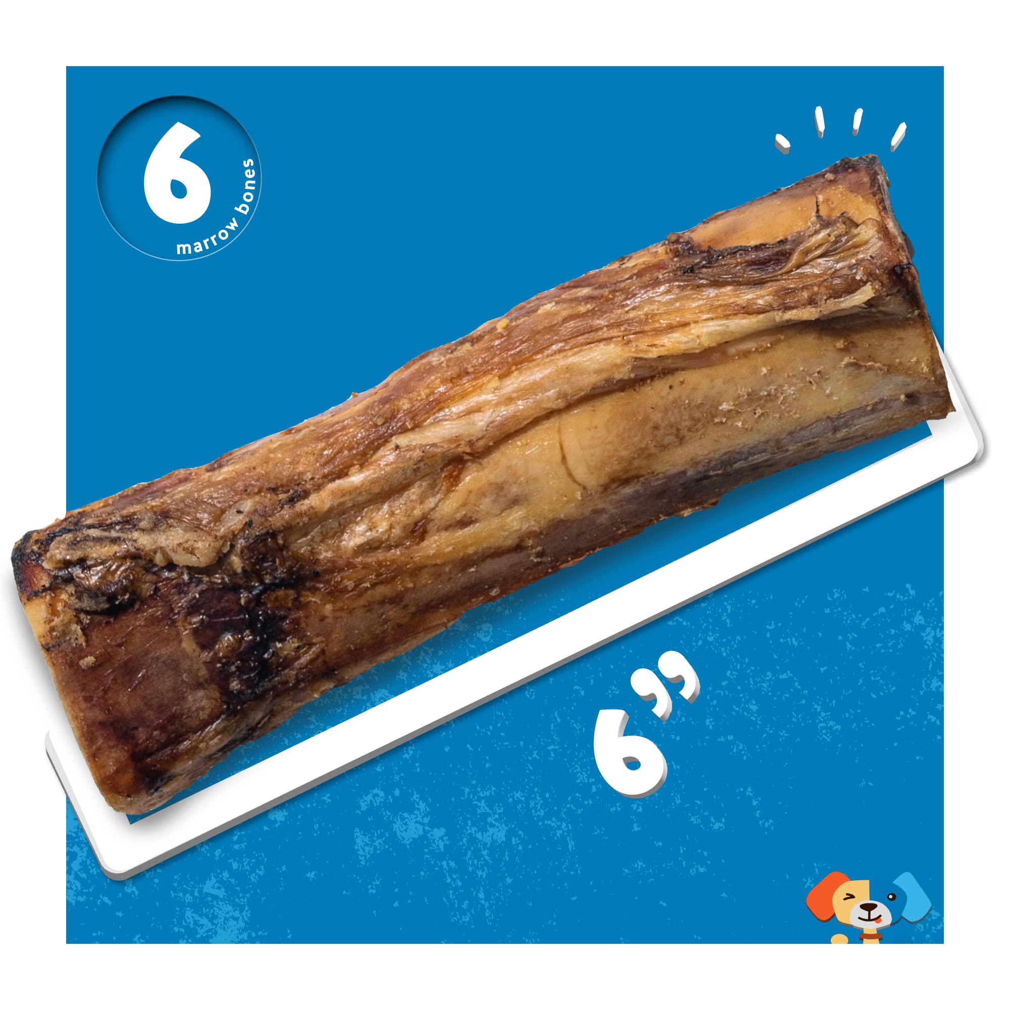 Jack&Pup Natural Marrow Bones for Dogs - 6