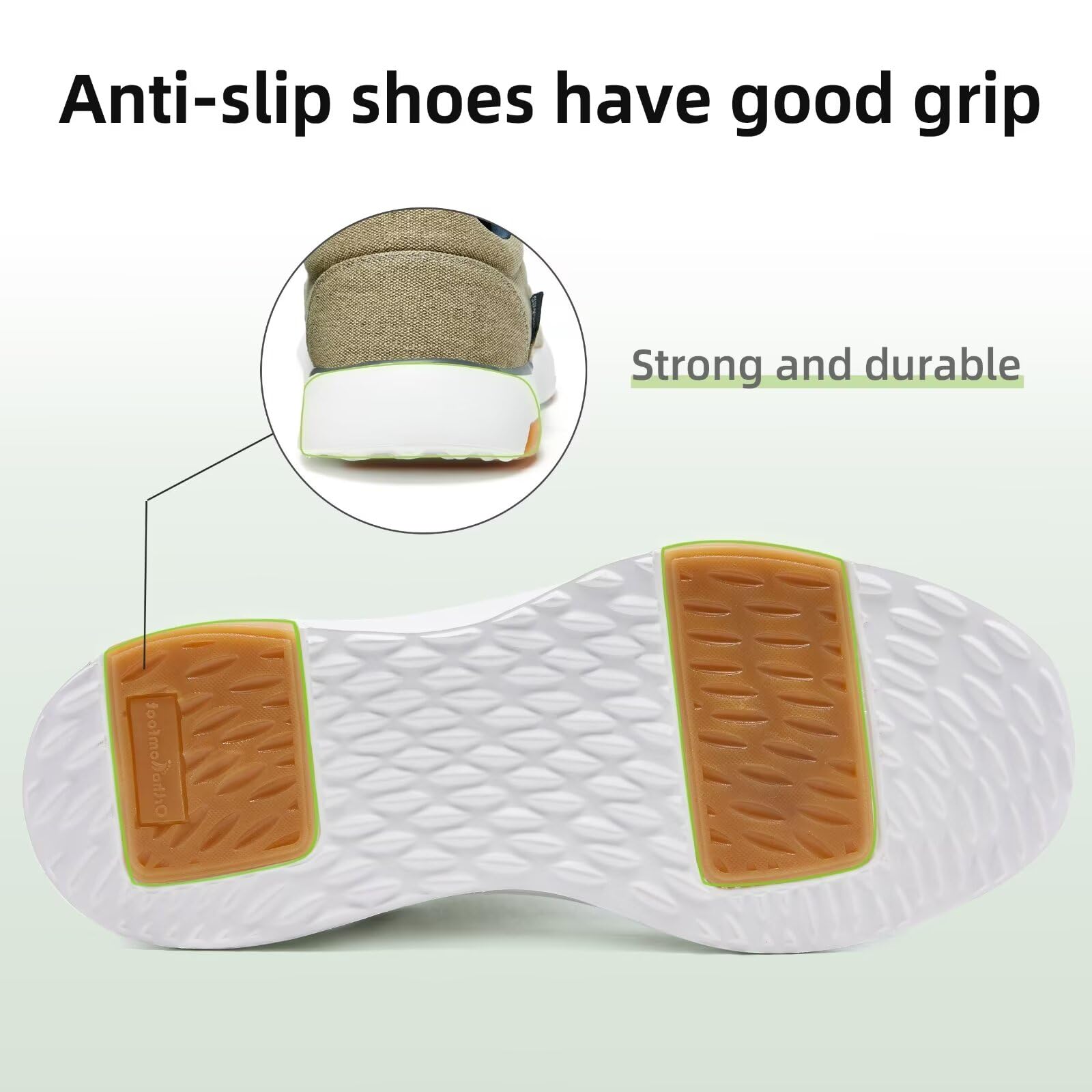 OrthoComfoot Men's Orthopedic Slip-On Shoes with Arch Support - Plantar Fasciitis Relief Loafers for Foot & Heel Pain - Comfortable Canvas Walking Shoes for Work, Travel & Daily Wear