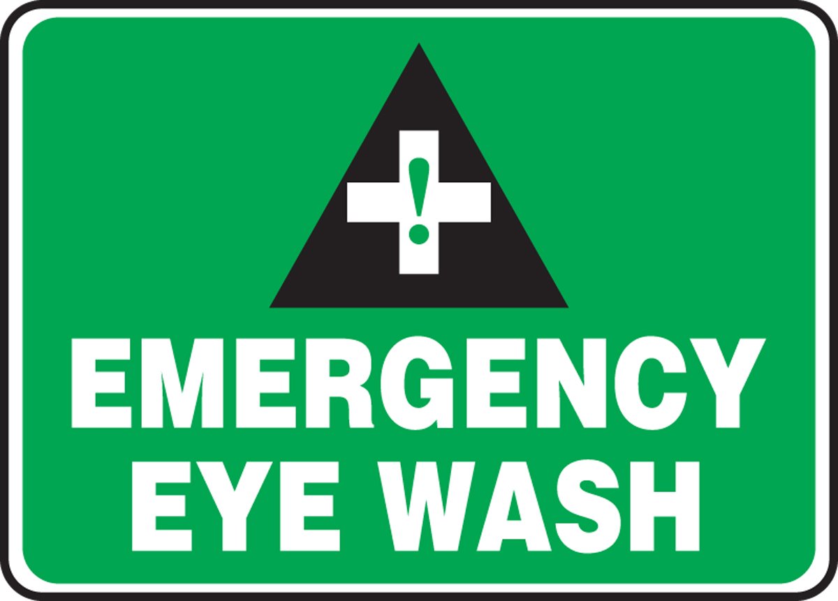 ACCUFORM Safety Sign: Emergency Eye Wash Station Sign 14