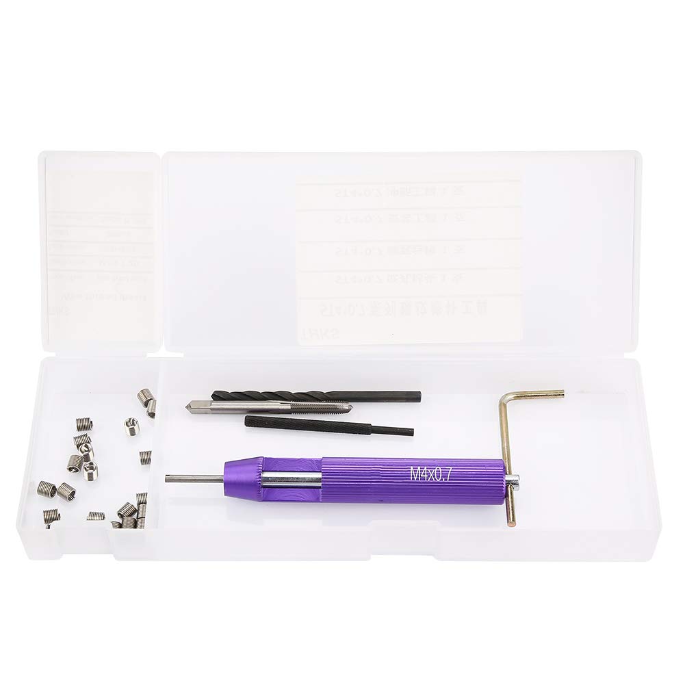 M4x0.7 Thread Repair Kit - Screw Threaded Inserts Repair Tool Set with Wire Insert Installation | Perfect for Automotive, Machinery & DIY Home Repairs