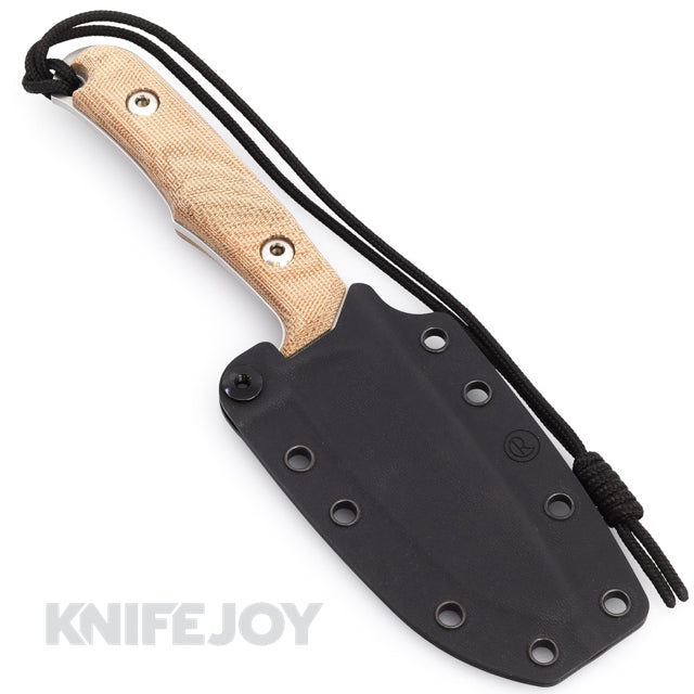 Chris Reeve Knives Backpacker Fixed Blade Knife - MagnaCut Steel Drop Point Blade, Natural Canvas Micarta Handles with Kydex Sheath | Hunting, Camping & Outdoor Survival Gear