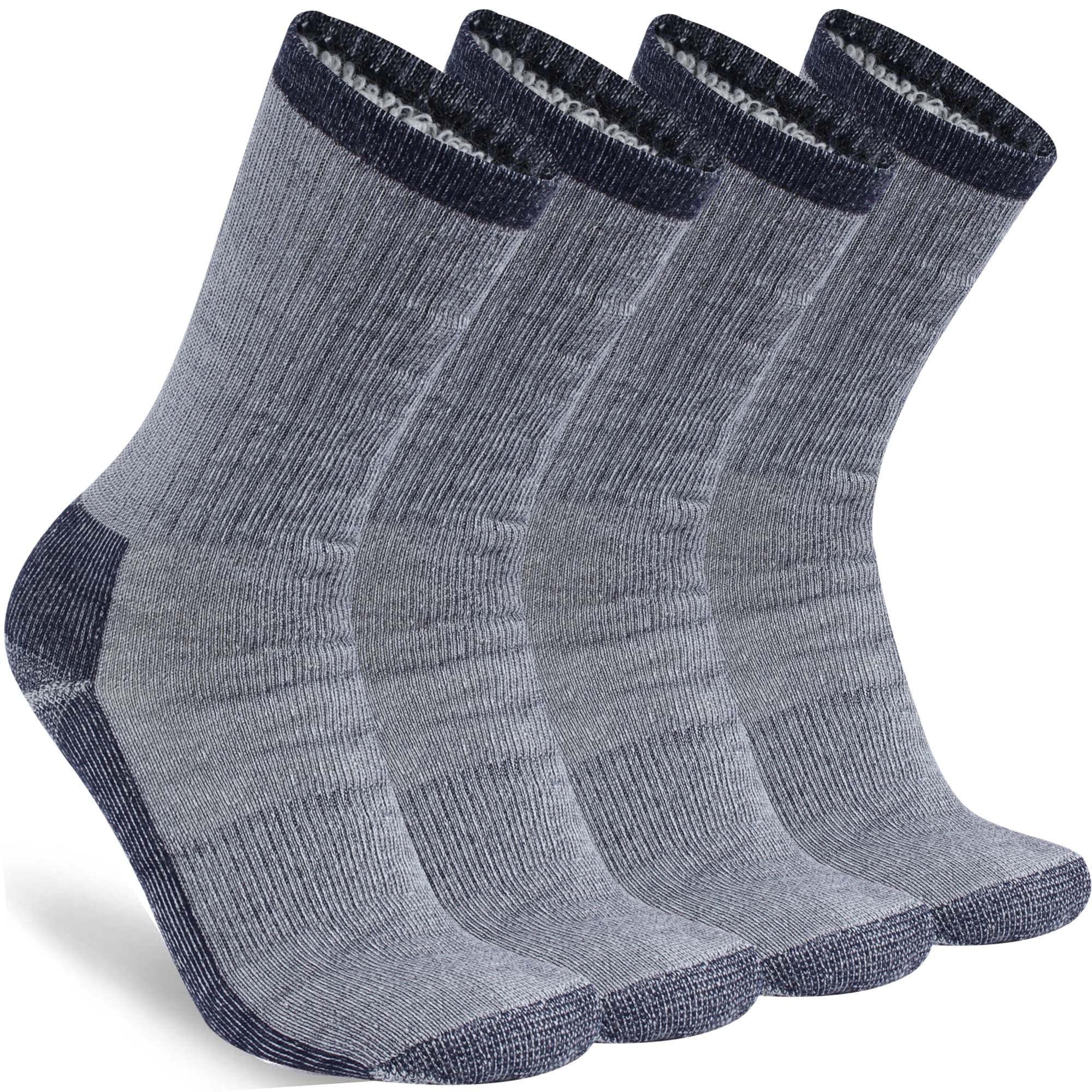 Premium Merino Wool Thermal Socks for Men & Women - Ultra Warm Winter Athletic Crew Socks (1/2/4 Pairs) - Perfect for Hiking, Running & Cold Weather Outdoor Activities