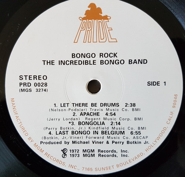 The Incredible Bongo Band - Bongo Rock (Vinyl LP, Album, Reissue, Mint Condition) - Perfect for Vintage Music Collectors & Retro Party Soundtracks