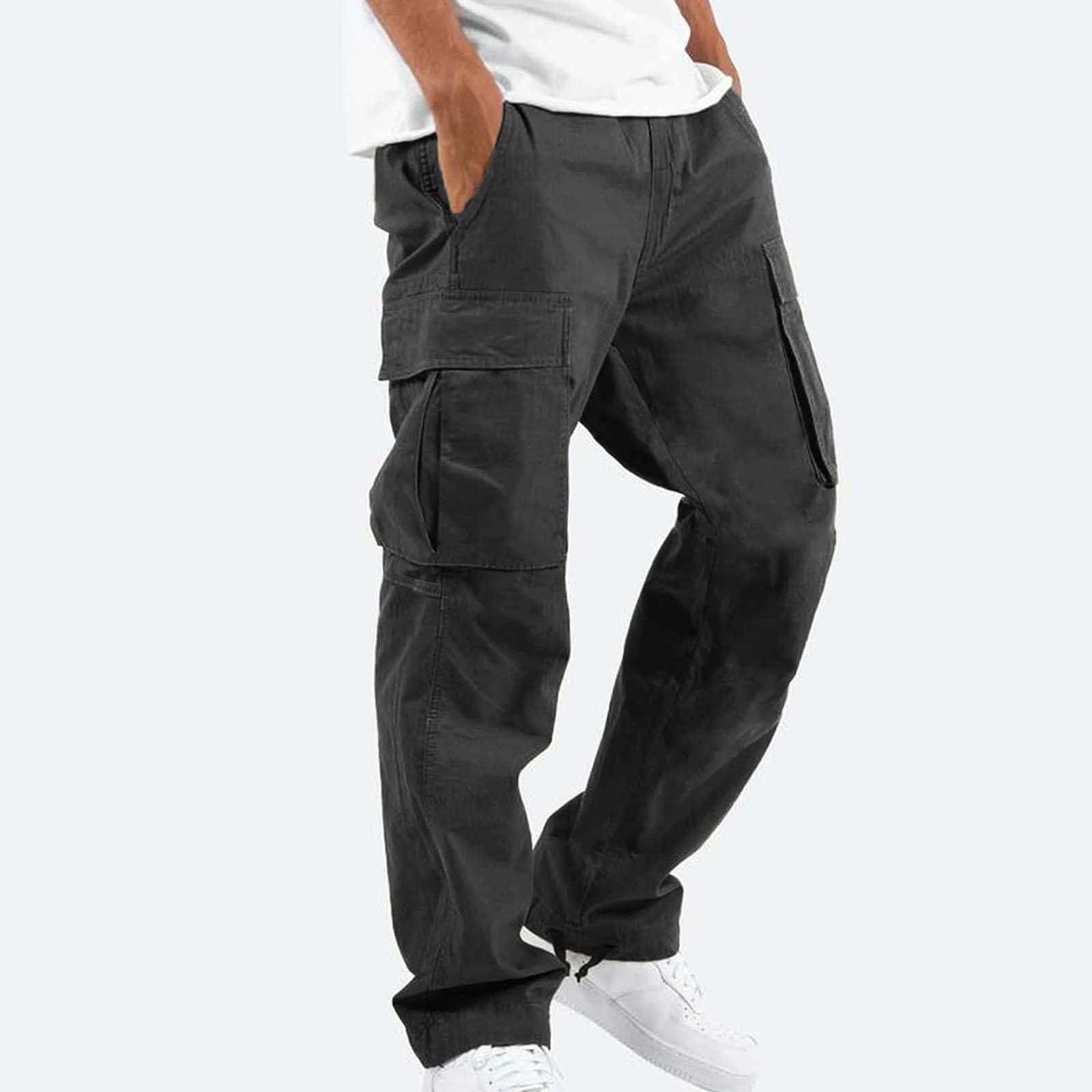 **Men's Classic Fit Cargo Pants - 2022 Fashion Work & Safety Trousers with Multi-Pockets for Hiking, Outdoor & Recreation | Durable & Comfortable for Workwear, Camping & Everyday Use**
