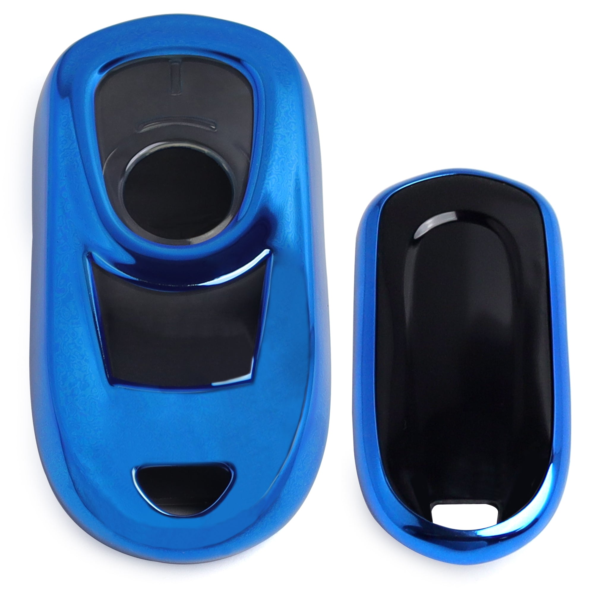 Durable Chrome Blue TPU Key Fob Cover for Buick Envision, LaCrosse, Encore, Regal, Enclave - Protective Case for Car Keys with Stylish Design (Perfect for Everyday Use & Gift Giving)