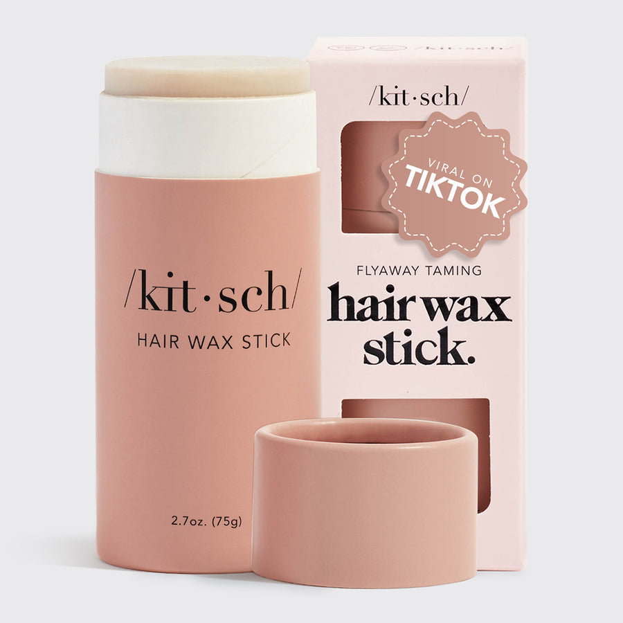 KITSCH Hair Wax Stick - Strong Hold Styling Wax for Men & Women - Perfect for Curly, Wavy & Straight Hair Styling - Salon Quality Hair Styling at Home