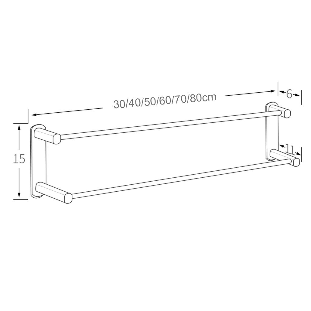 Foldable Wall Mounted Double Towel Rack - 304 Stainless Steel Towel Holder for Bathroom, Kitchen, Hotel & Home | Space-Saving, Rustproof & Durable | Perfect for Small Spaces, Guest Rooms & Spa Decor
