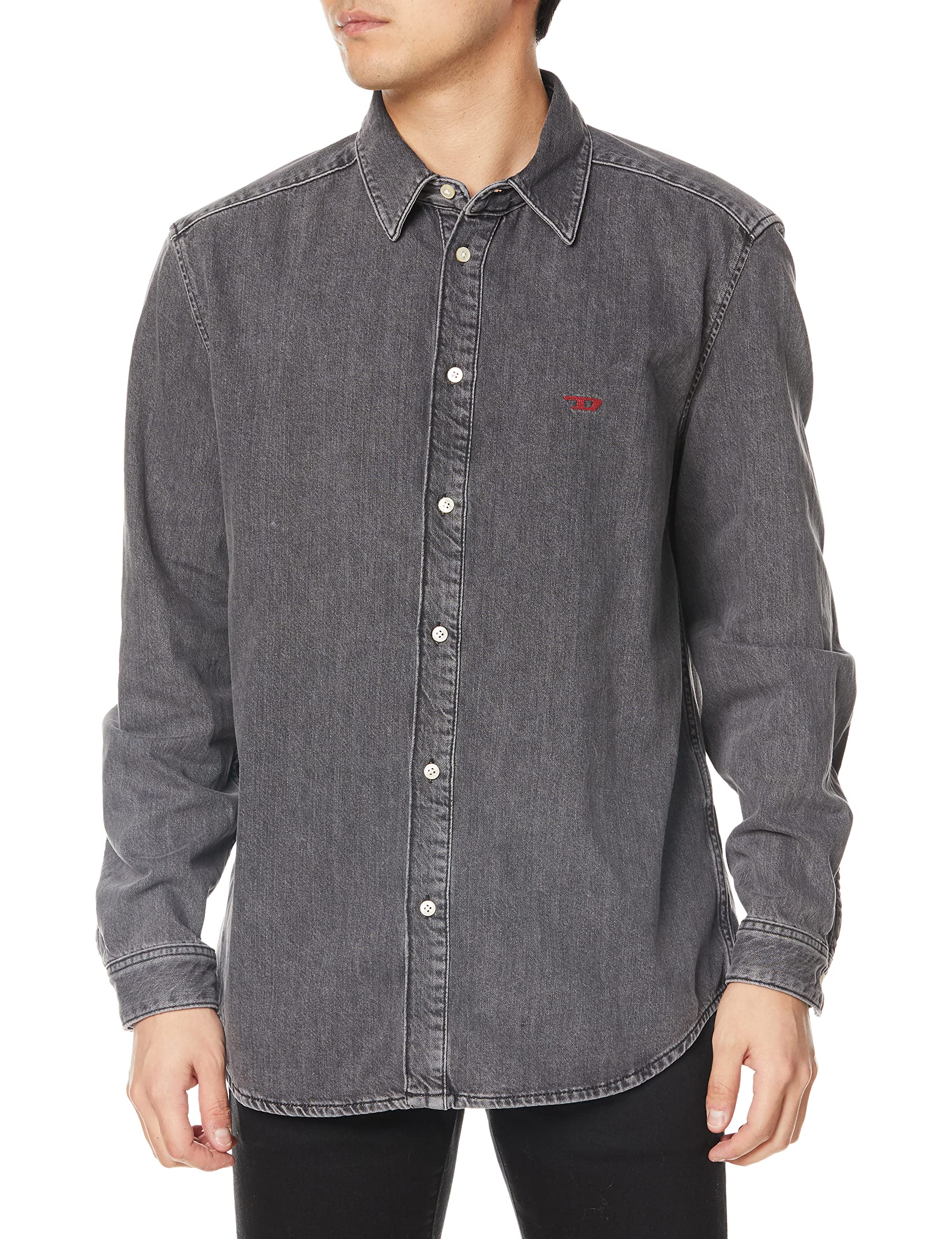 Diesel D-SIMPLY BASIC Denim Shirt for Men - Classic Blue Casual Button Down Shirt | Perfect for Everyday Wear, Office & Date Nights