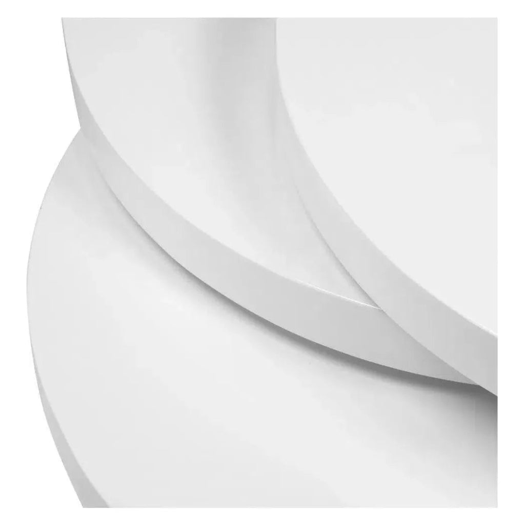 31.5 Inch White Modern Coffee Table - Stylish Living Room Centerpiece for Home Decor & Small Space Furniture